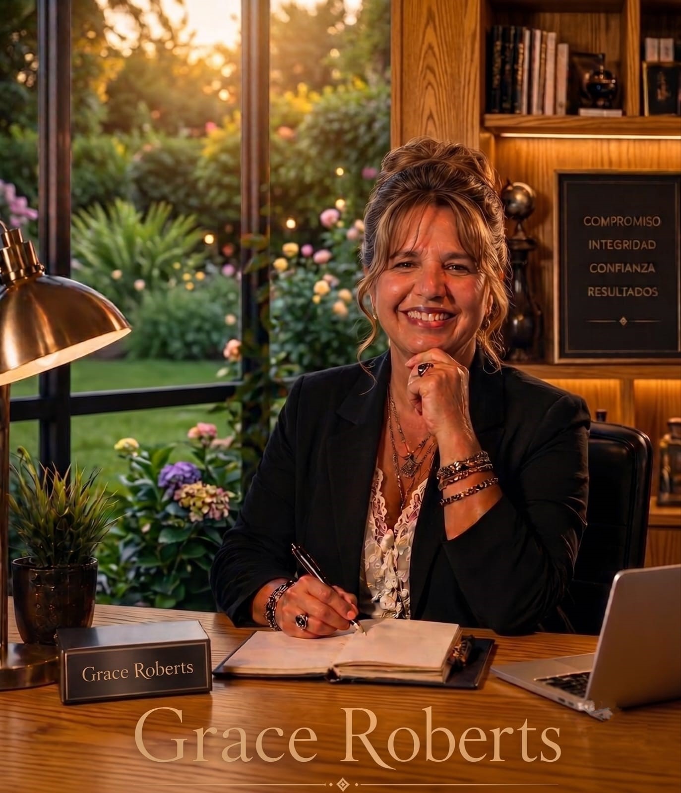 Dra. Grace Roberts en su estudio